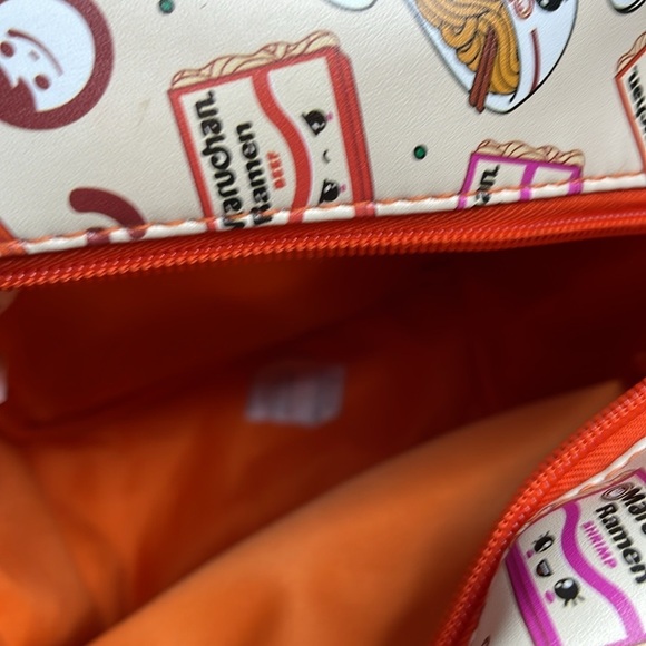 Maruchan Ramen Noodle Soup Mini Backpack Mad Engine NWT Orange Cream Print Zip - Picture 5 of 12